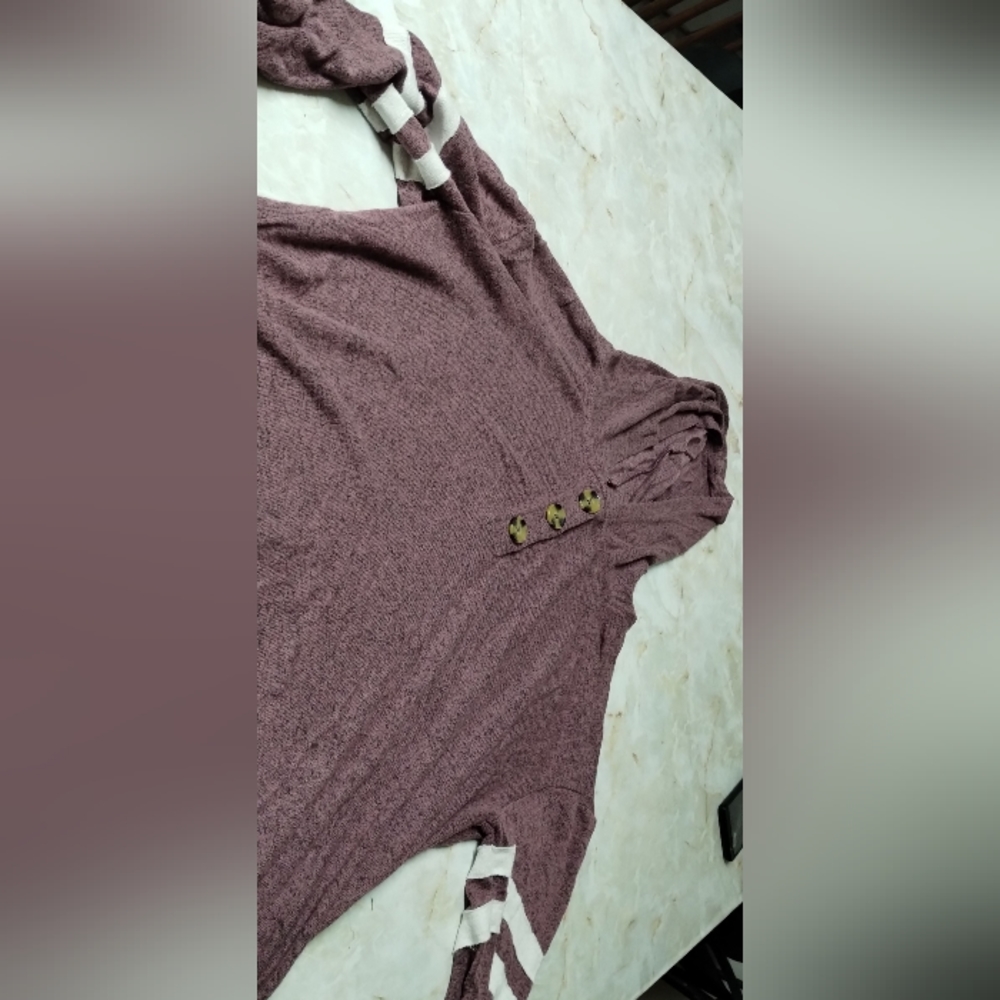 Red sweater with hoodie